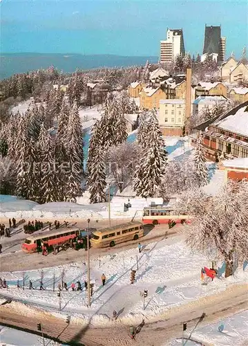 Oberhof Thueringen Winterpanorama Blick zum Interhotel Panorama Wintersportplatz Kat. Oberhof Thueringen