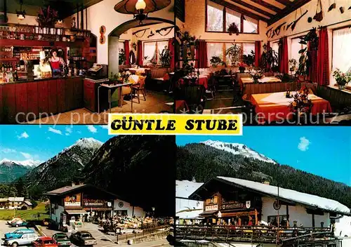 Baad Mittelberg Kleinwalsertal Cafe Restaurant Guentle Stube Alpen Kat. Mittelberg