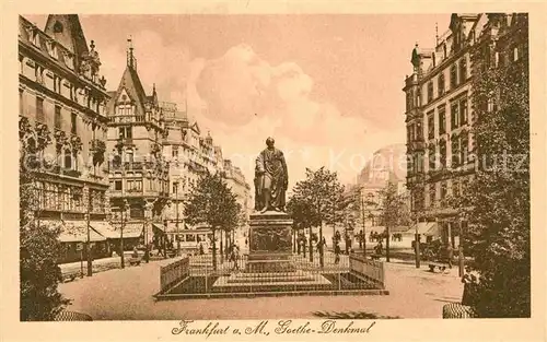 Frankfurt Main Goethe Denkmal Kat. Frankfurt am Main