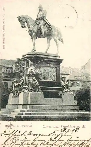 Frankfurt Main Wilhelm I Denkmal  Kat. Frankfurt am Main