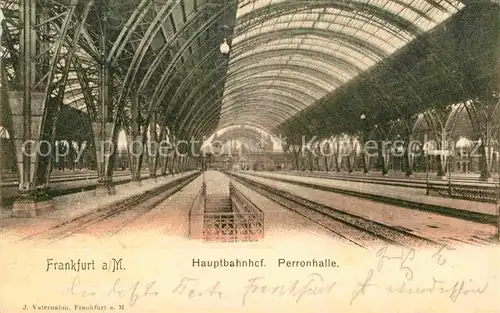 Frankfurt Main Hauptbahnhof Perronhalle Kat. Frankfurt am Main