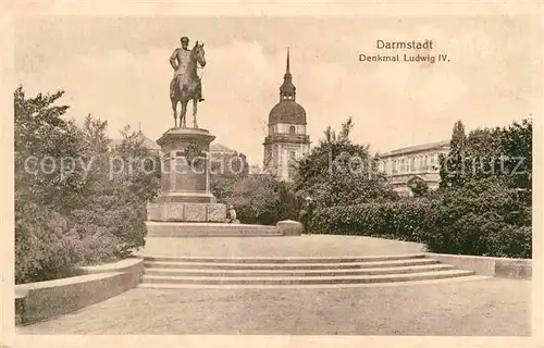 Darmstadt Denkmal Ludwig IV Kat. Darmstadt