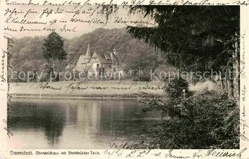 Darmstadt Oberwaldhaus Steinbruecker Teich Kat. Darmstadt