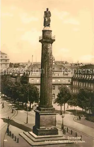 Darmstadt Adolf Hitler Platz Ludwigsaeule Kat. Darmstadt