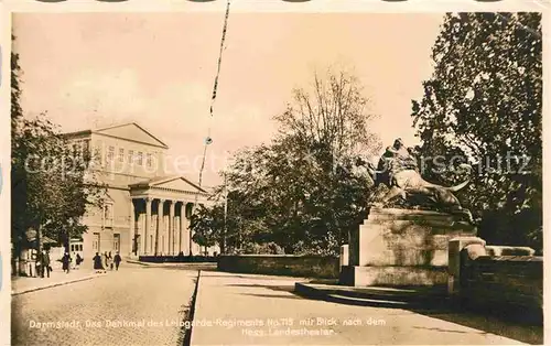 Darmstadt Denkmal Leibgarde Regiment Hessisches Landestheater Kat. Darmstadt