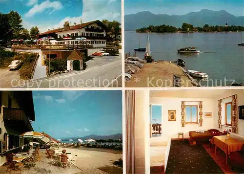 Gstadt Chiemsee Pension Cafe Rappihof Hafen Kat. Gstadt a.Chiemsee