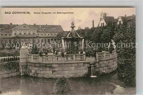 Duerkheim Bad Kurgarten Ostertagdenkmal Kat. Bad Duerkheim