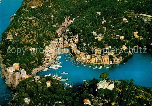 Portofino Liguria Insenatura vista dall aereo Bucht Hafen Kat. Portofino