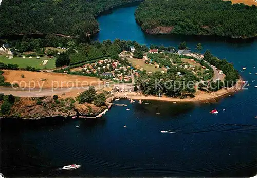 Mur de Bretagne Lac de Guerledan Camping vue aerienne Kat. Mur de Bretagne