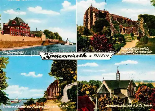 Kaiserswerth Rhein Ruine Kaiserpfalz Suitbertuskirche Kat. Duesseldorf