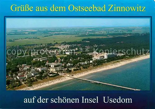 Zinnowitz Ostseebad Insel Usedom Fliegeraufnahme