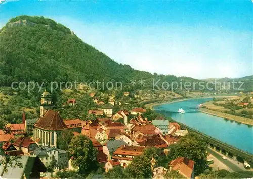 Koenigstein Saechsische Schweiz Panorama Kat. Koenigstein Saechsische Schweiz