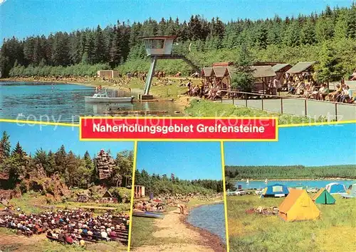 Greifensteine Erzgebirge Freibad und Zeltplatz am Greifenbachstauweiher Naturtheater Greifensteine Kat. Typen