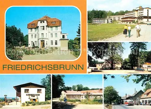 Friedrichsbrunn Harz Sanatorium Ernst Thaelmann FDGB Bettenhaus Kurt Dillge Bergraststaette Viktorshoehe FDGB Klobenberg Baude und Verpflegungsstaette HOG Zum Ramberg   Kat. Friedrichsbrunn