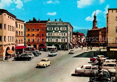 Rosenheim Bayern Ludwigsplatz mit Hochriesblick Kat. Rosenheim