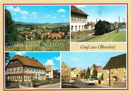 Olbersdorf Sachsen Panorama Schmalspurbahn Umgebindehaus August Bebel Str Kat. Olbersdorf