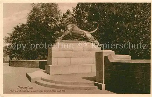 Darmstadt Denkmal des Leihgarde Regiments Kat. Darmstadt