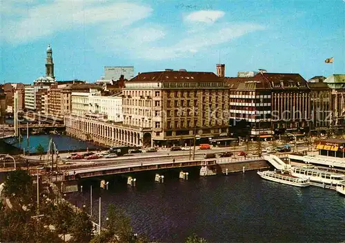 Hamburg Alsterarkaden und Michel Kat. Hamburg