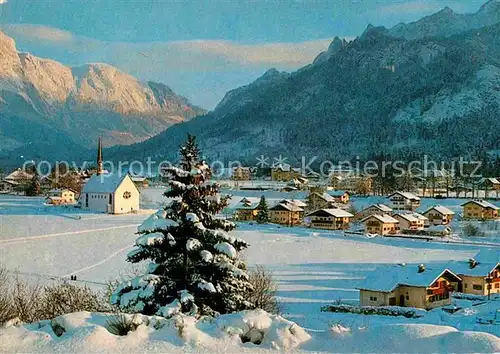 Bayerisch Gmain mit Untersberg und Lattengebirge bei Bad Reichenhall Kat. Bayerisch Gmain