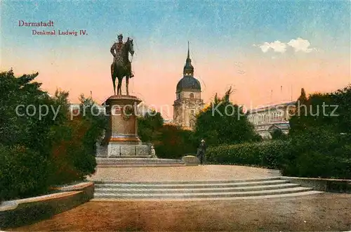 Darmstadt Denkmal Ludwig IV Kat. Darmstadt