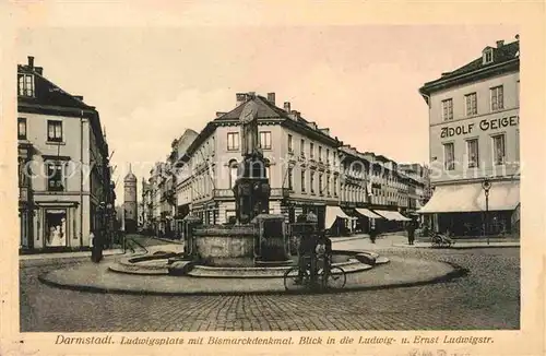 Darmstadt Bismarckdenkmal Ernst Ludwigstrasse Kat. Darmstadt