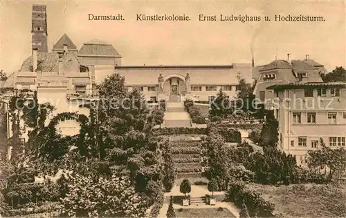 Darmstadt Kuenstlerkolonie Ernst Ludwighaus und Hochzeitsturm Kat. Darmstadt