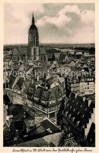 Frankfurt Main Blick Paulskirche zum Dom Kat. Frankfurt am Main