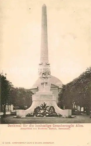 Darmstadt Denkmal Gro?herzogin Alice Kat. Darmstadt