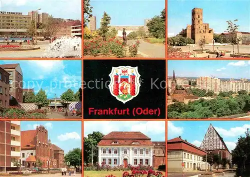 Frankfurt Oder Hotel Stadt Frankfurt Karl Marx Str Rathaus Botanischer Garten Marienkirche Salvador Allende Hoehe Konzerthalle Kat. Frankfurt Oder