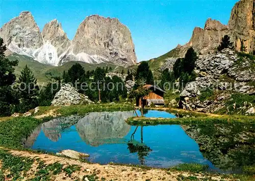 Dolomiten Langkofel Pordoistrasse Sellagruppe Kat. Oesterreich