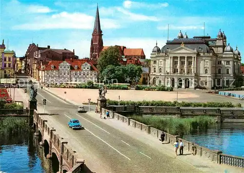 Schwerin Mecklenburg Dom Theater Bruecke Kat. Schwerin