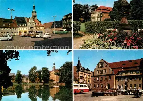 Pulsnitz Sachsen Platz der Befreiung Schlossteich Restaurant Ratskeller Kat. Pulsnitz