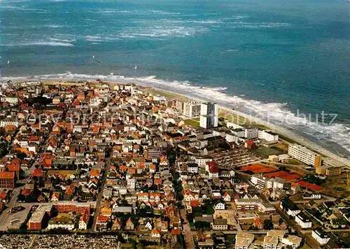 Norderney Nordseebad Fliegeraufnahme Westpromenade Marienhoehe Kaiserstrasse Kat. Norderney