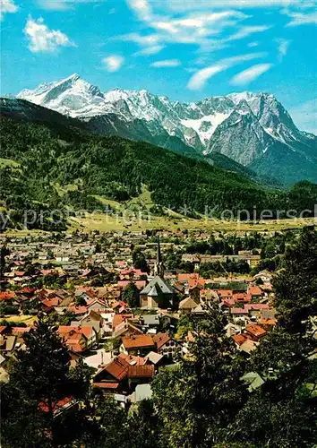 Garmisch Partenkirchen mit Zugspitze Kat. Garmisch Partenkirchen