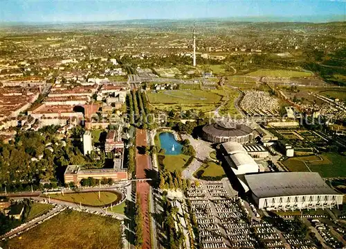 Dortmund Fliegeraufnahme Westfalenhalle und Florianturm Kat. Dortmund