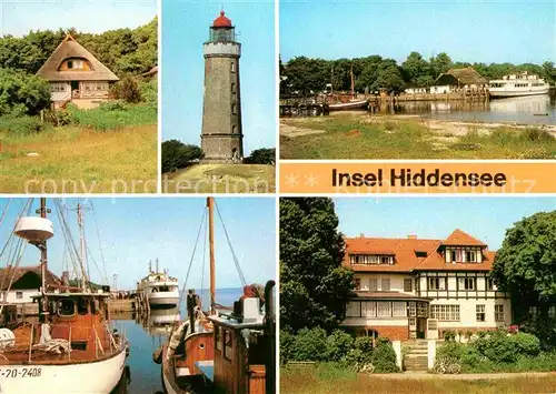 Kloster Hiddensee Leuchtturm Hafen Restaurant Dornbusch Kat. Insel Hiddensee