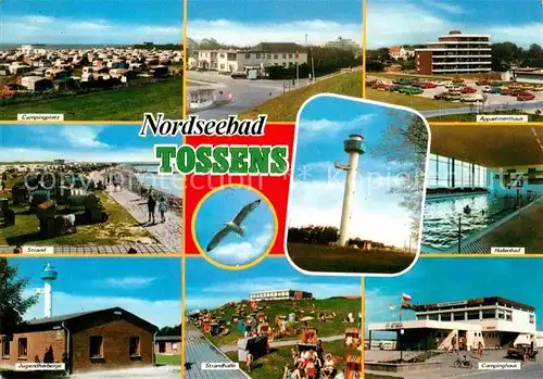 Tossens Nordseebad Camping Strand Jugendherberge Hallenbad  Kat. Butjadingen