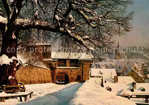 Tuebingen Blick von Schlosslinde im Winter Kat. Tuebingen