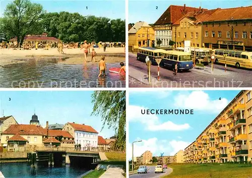 Ueckermuende Mecklenburg Vorpommern Haffbad Hafen Karl Marx Platz Kat. Ueckermuende