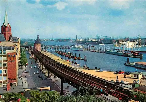 Hamburg Hafen mit ueberseebruecke Kat. Hamburg