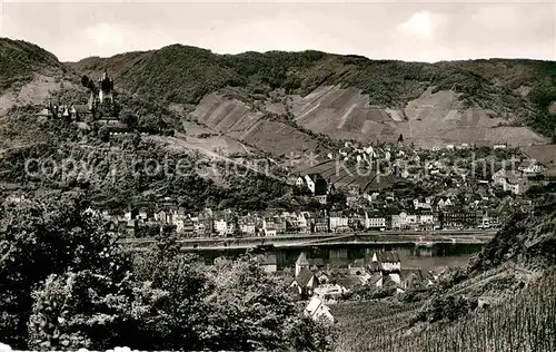 Cochem Mosel Panorama Blick zur Reichsburg Kat. Cochem