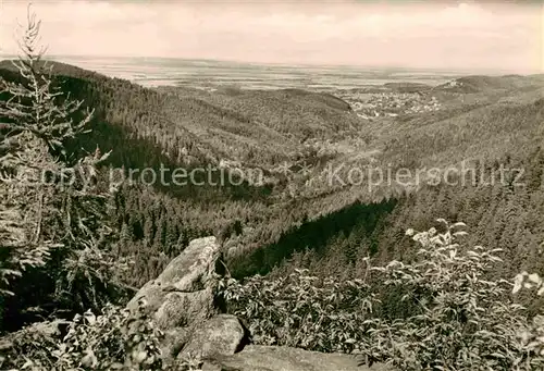 Wernigerode Harz Panorama Blick von den Renneklippen Kat. Wernigerode