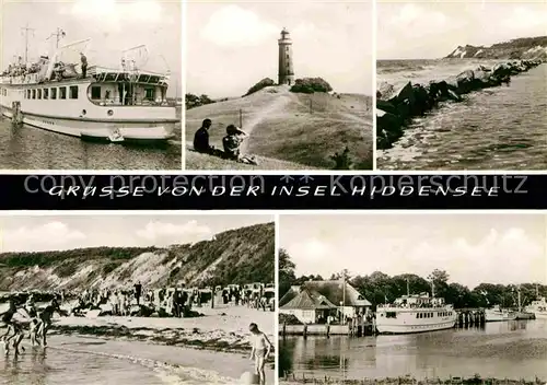 Insel Hiddensee Faehre Leuchtturm Strand Kueste Kat. Insel Hiddensee