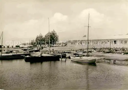 Rerik Ostseebad Sommerlager des DTSB Kinderheim Kurhaus Bootsanleger Segelboote Kat. Ostseebad Rerik