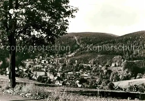 Klingenthal Vogtland Panorama Blick zur Grossen Aschbergschanze Kat. Klingenthal Sachsen