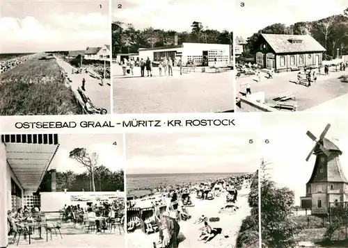 Graal Mueritz Ostseebad Strand Promenade Broiler Gaststaette Milchbar Seestern Windmuehle Kat. Seeheilbad Graal Mueritz