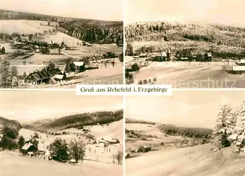 Rehefeld Zaunhaus Teilansichten Winterlandschaften Kat. Altenberg