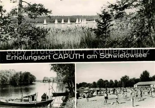 Caputh Uferpartie am See Segeln Strand Kat. Schwielowsee