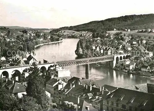 Schaffhausen SH Rheinbruecke Feuerthalen Kat. Schaffhausen