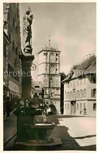 Wangen Allgaeu Ravensburger Tor Brunnen Figur Kat. Wangen im Allgaeu